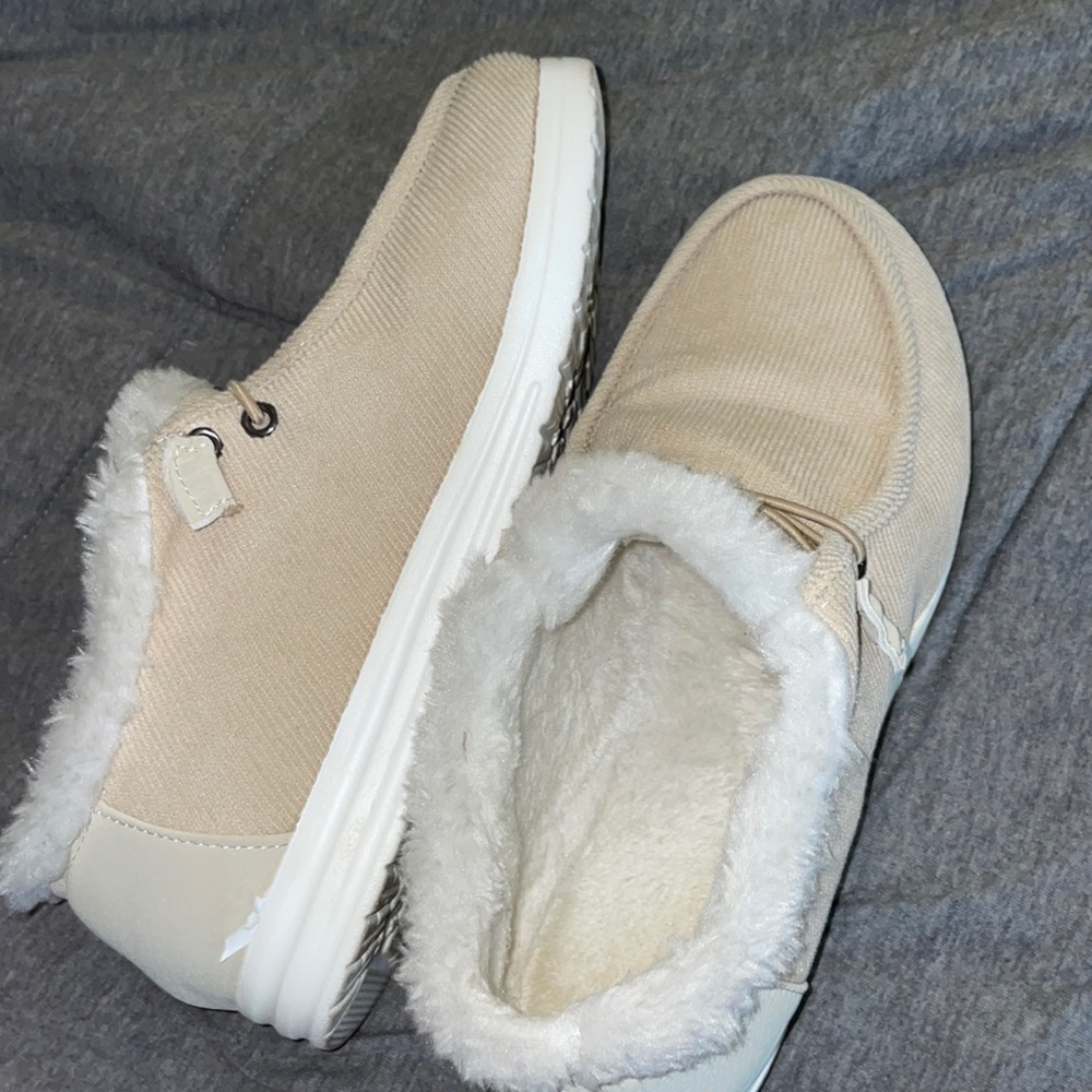 Womens Slip ons with fur